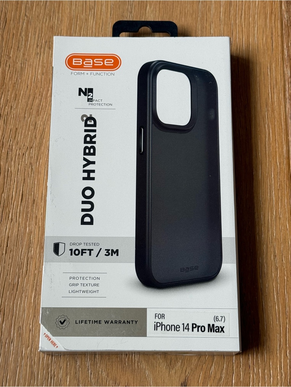 New Base Duo Hybrid Black Case for iPhone 14 Pro Max 6.7” Black Case
